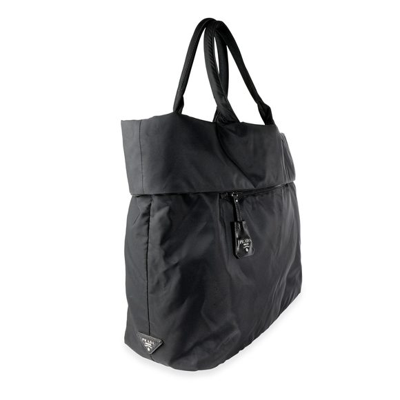 Prada Black Nylon Reversible Tote Bag - Picture 2 of 7